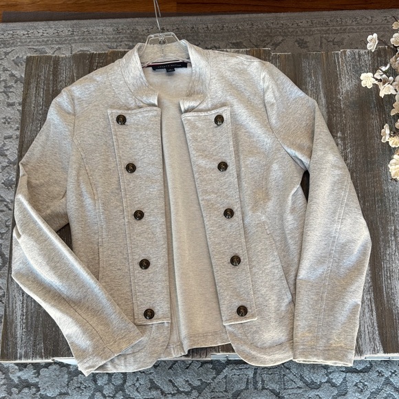 Tommy Hilfiger Jackets & Blazers - Tommy Hilfiger Light Gray Sweater